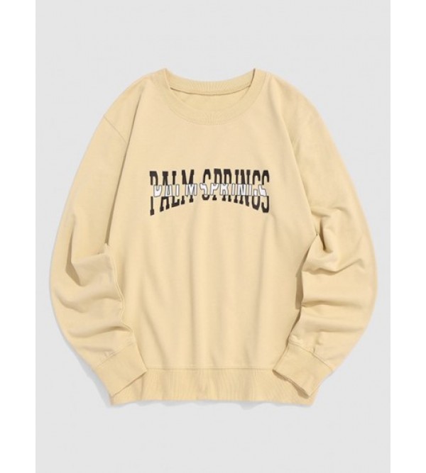 Letter Pattern Casual Essentials Sweatshirt