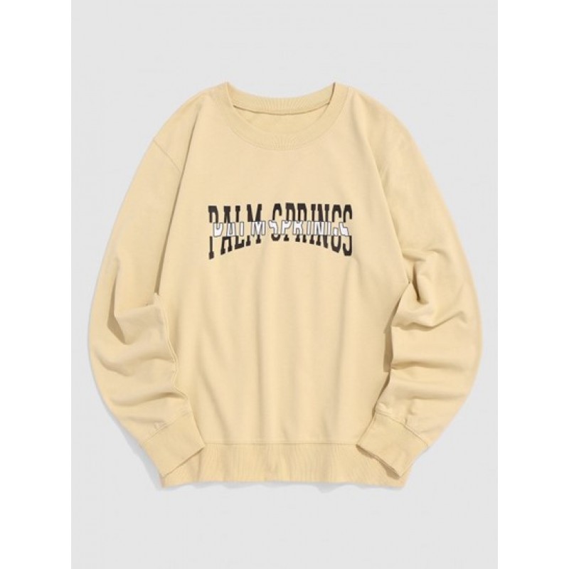 Letter Pattern Casual Essentials Sweatshirt