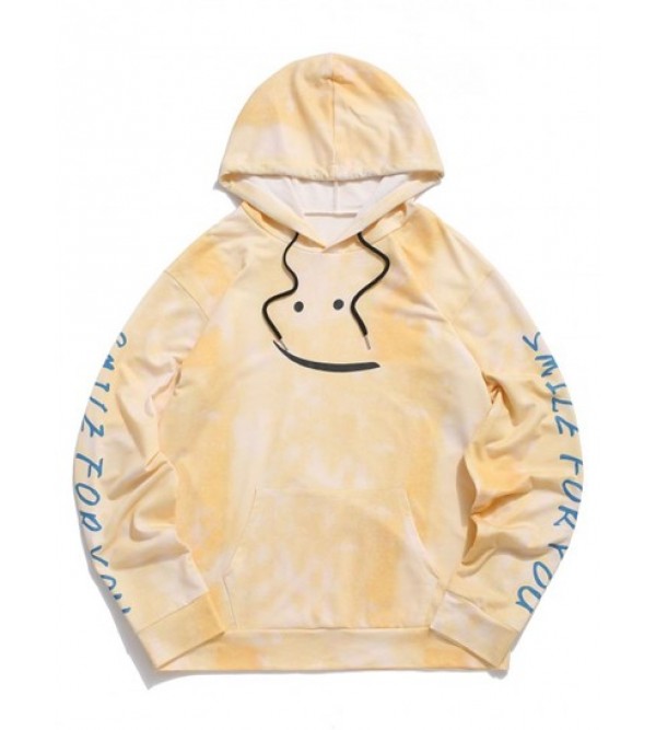 Tie Dye Smile For You Print Hoodie