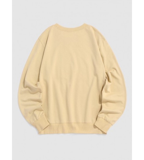 Letter Pattern Casual Essentials Sweatshirt