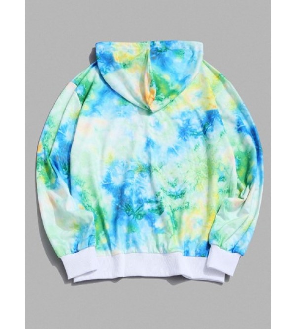 ET Pattern Graphic Tie-dye Print Hoodie