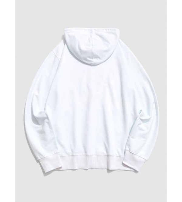 Rose Flower Letter Graphic Hoodie