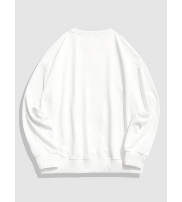 Keep Smile Graphic Drop Shoulder Sweatshirt