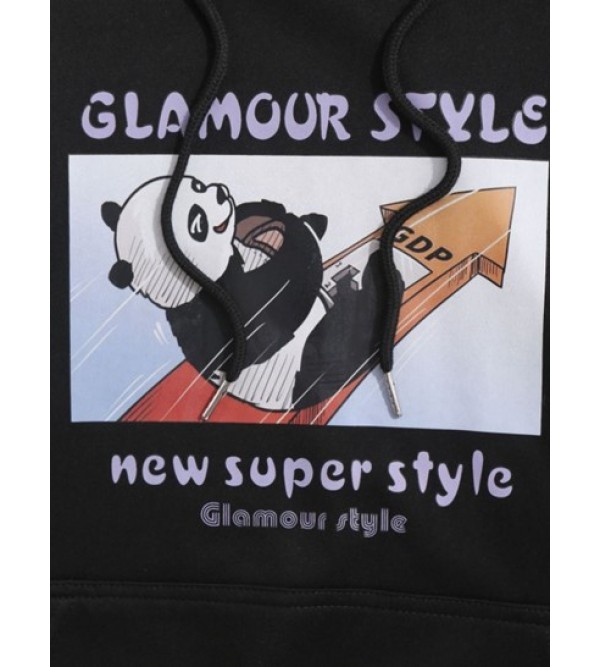 Glamour Style Panda Graphic Hoodie