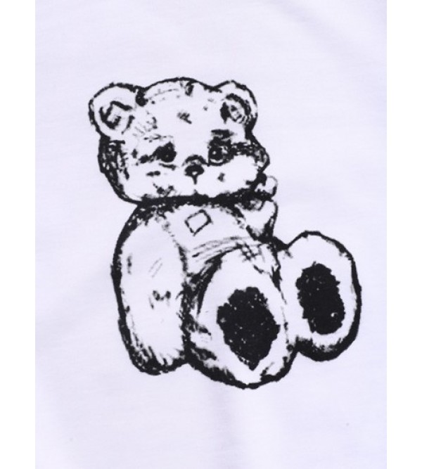 Cartoon Bear Toy Print Sweatshirt