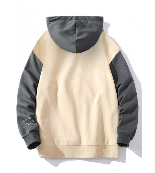 Letter Print Ombre Hoodie